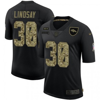 Men's Denver Broncos #30 Phillip Lindsay 2020 Black Camo Salute To Service Limited Stitched Jersey Men's Denver Broncos #30 Phillip Lindsay 2020 Black Camo Salute To Service Limited Stitched Jersey