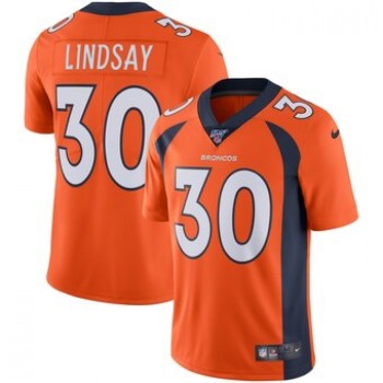 Men's Denver Broncos #30 Phillip Lindsay Orange 2019 100th Season Vapor Untouchable Limited Stitched NFL Jersey Men's Denver Broncos #30 Phillip Lindsay Orange 2019 100th Season Vapor Untouchable Limited Stitched NFL Jersey