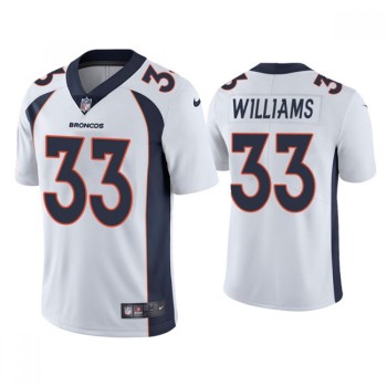 Men's Denver Broncos #33 Javonte Williams White Vapor Untouchable Limited Stitched Jersey Men's Denver Broncos #33 Javonte Williams White Vapor Untouchable Limited Stitched Jersey