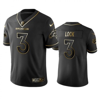 Men's Denver Broncos #3 Drew Lock Black 2019 Golden Edition Limited Stitched NFL Jersey Men's Denver Broncos #3 Drew Lock Black 2019 Golden Edition Limited Stitched NFL Jersey