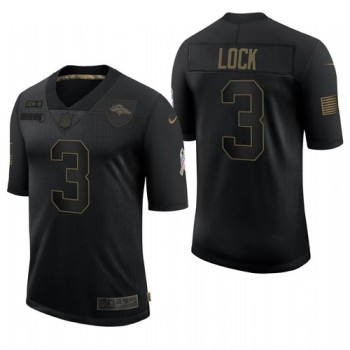 Men's Denver Broncos #3 Drew Lock Black 2020 Salute To Service Limited Stitched Jersey Men's Denver Broncos #3 Drew Lock Black 2020 Salute To Service Limited Stitched Jersey