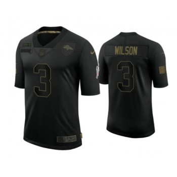 Men's Denver Broncos #3 Russell Wilson Black Salute To Service Limited Stitched Jersey Men's Denver Broncos #3 Russell Wilson Black Salute To Service Limited Stitched Jersey
