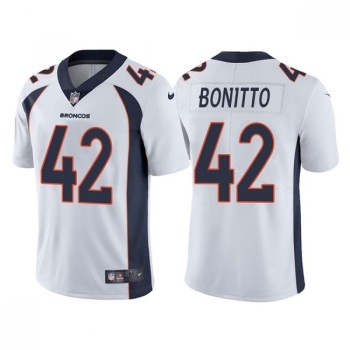 Men's Denver Broncos #42 Nik Bonitto White Vapor Untouchable Stitched Jersey Men's Denver Broncos #42 Nik Bonitto White Vapor Untouchable Stitched Jersey