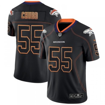 Men's Denver Broncos #55 Bradley Chubb Black 2018 Lights Out Color Rush NFL Limited Stitched Jersey Men's Denver Broncos #55 Bradley Chubb Black 2018 Lights Out Color Rush NFL Limited Stitched Jersey