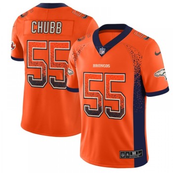 Men's Denver Broncos #55 Bradley Chubb Orange 2018 Drift Fashion Color Rush Limited Stitched NFL Jersey Men's Denver Broncos #55 Bradley Chubb Orange 2018 Drift Fashion Color Rush Limited Stitched NFL Jersey