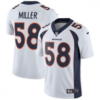 Men's Denver Broncos #58 Von Miller White Vapor Untouchable Limited Stitched NFL Jersey Men's Denver Broncos #58 Von Miller White Vapor Untouchable Limited Stitched NFL Jersey