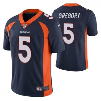 Men's Denver Broncos #5 Randy Gregory Navy Vapor Untouchable Limited Stitched Jersey Men's Denver Broncos #5 Randy Gregory Navy Vapor Untouchable Limited Stitched Jersey