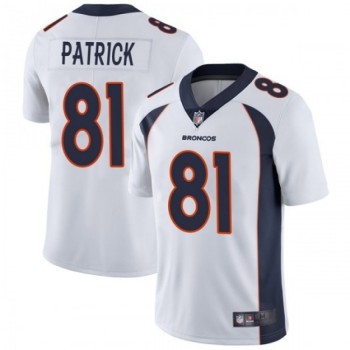 Men's Denver Broncos #81 Tim Patrick White Vapor Untouchable Limited Stitched Jersey Men's Denver Broncos #81 Tim Patrick White Vapor Untouchable Limited Stitched Jersey