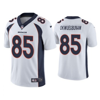 Men's Denver Broncos #85 Albert Okwuegbunam White Vapor Untouchable Limited Stitched Jersey Men's Denver Broncos #85 Albert Okwuegbunam White Vapor Untouchable Limited Stitched Jersey