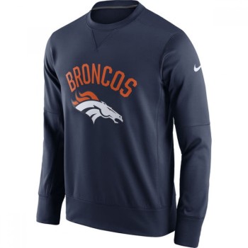 Men's Denver Broncos Navy Sideline Circuit Performance Sweatshirt Men's Denver Broncos Navy Sideline Circuit Performance Sweatshirt