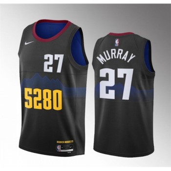 Men's Denver Nuggets #27 Jamal Murray Black 2023 City Edition Stitched Basketball Jersey Men's Denver Nuggets #27 Jamal Murray Black 2023 City Edition Stitched Basketball Jersey