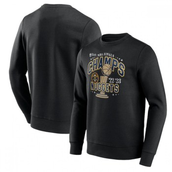 Men's Denver Nuggets Black 2023 Champions Slip Graphic Crew Sweatshirt Men's Denver Nuggets Black 2023 Champions Slip Graphic Crew Sweatshirt