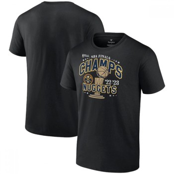 Men's Denver Nuggets Black Champions Press Graphic T-Shirt Men's Denver Nuggets Black Champions Press Graphic T-Shirt