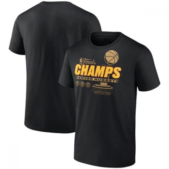 Men's Denver Nuggets Black Champions T-Shirt Men's Denver Nuggets Black Champions T-Shirt