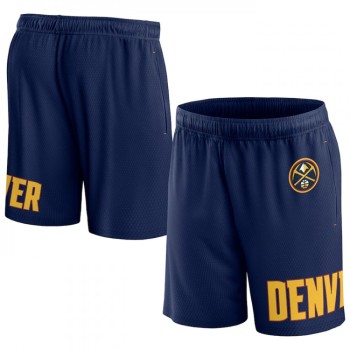 Men's Denver Nuggets Navy Free Throw Mesh Shorts Men's Denver Nuggets Navy Free Throw Mesh Shorts
