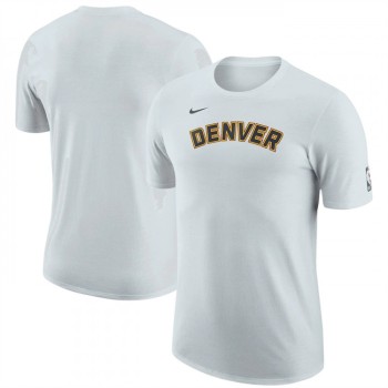 Men's Denver Nuggets White 2022/23 City Edition Essential Warmup T-Shirt Men's Denver Nuggets White 2022/23 City Edition Essential Warmup T-Shirt