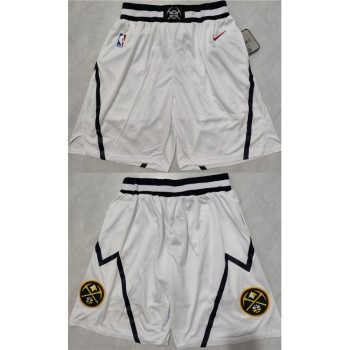 Men's Denver Nuggets White Shorts (Run Small) Men's Denver Nuggets White Shorts (Run Small)