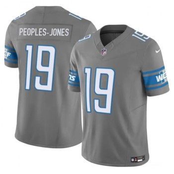 Men's Detroit Lions #19 Donovan Peoples-Jones Grey 2023 F.U.S.E. Vapor Untouchable Limited Stitched Jersey Men's Detroit Lions #19 Donovan Peoples-Jones Grey 2023 F.U.S.E. Vapor Untouchable Limited Stitched Jersey