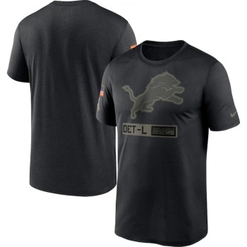 Men's Detroit Lions 2020 Black Salute To Service Performance T-Shirt Men's Detroit Lions 2020 Black Salute To Service Performance T-Shirt