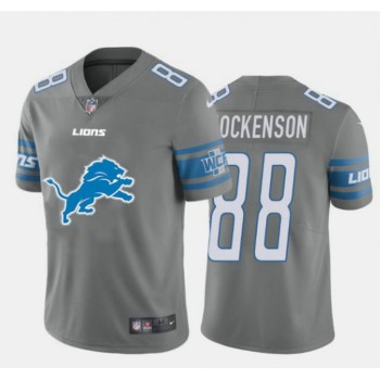 Men's Detroit Lions #88 T.J. Hockenson 2020 Grey Team Big Logo Limited Stitched Jersey Men's Detroit Lions #88 T.J. Hockenson 2020 Grey Team Big Logo Limited Stitched Jersey
