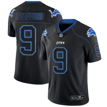 Men's Detroit Lions #9 Matthew Stafford Black 2018 Lights Out Color Rush NFL Limited Jersey Men's Detroit Lions #9 Matthew Stafford Black 2018 Lights Out Color Rush NFL Limited Jersey