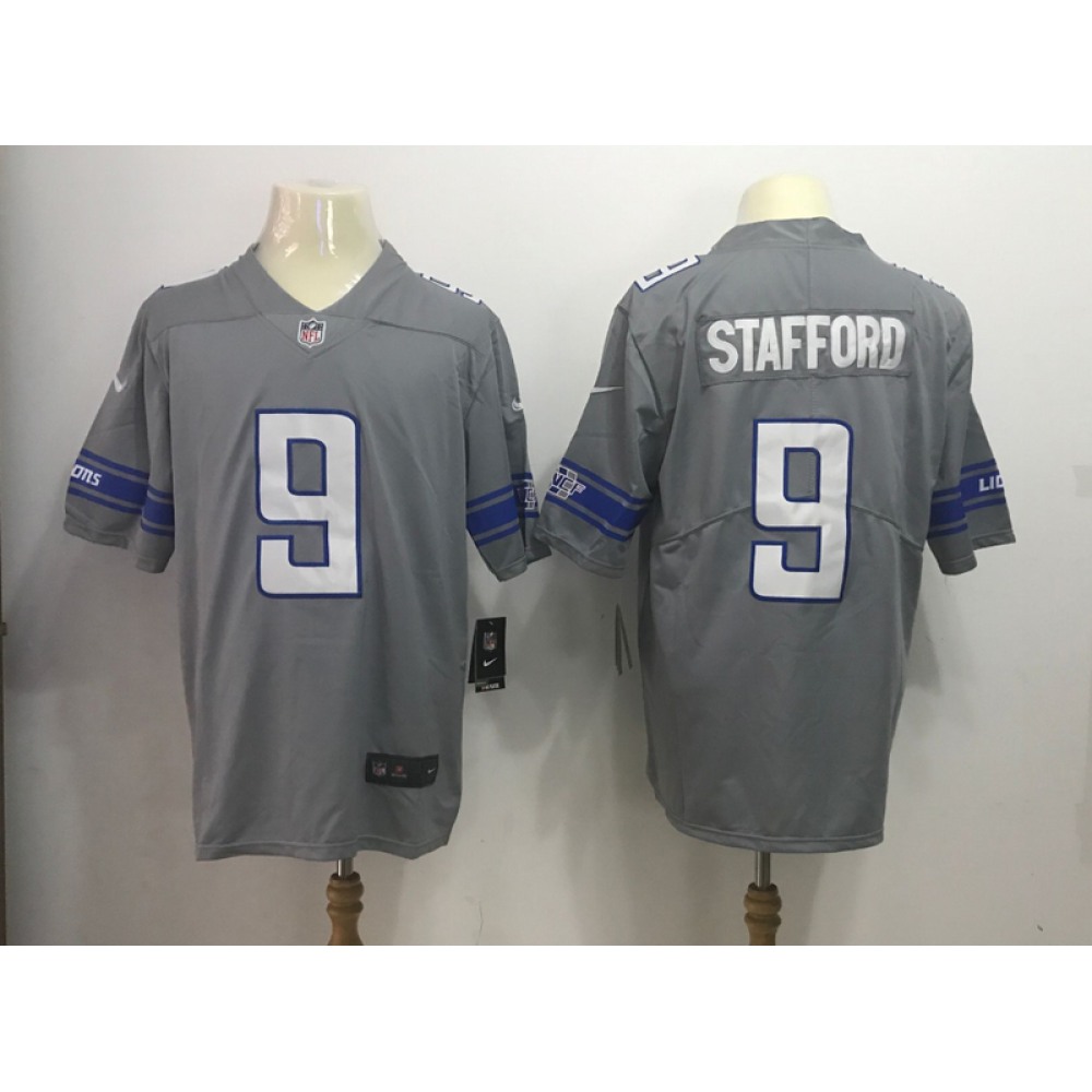 Men's Detroit Lions #9 Matthew Stafford Gray 2017 Color Rush Legend Stitched NFL Jersey
