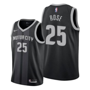 Men's Detroit Pistons #25 Derrick Rose Black Stitched NBA Jersey Men's Detroit Pistons #25 Derrick Rose Black Stitched NBA Jersey