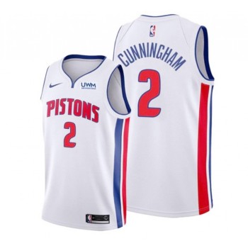 Men's Detroit Pistons #2 Cade Cunningham White Stitched Jersey Men's Detroit Pistons #2 Cade Cunningham White Stitched Jersey