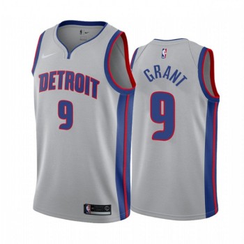 Men's Detroit Pistons #9 Jerami Grant 2020-21 Grey Stitched NBA Jersey Men's Detroit Pistons #9 Jerami Grant 2020-21 Grey Stitched NBA Jersey