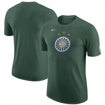 Men's Detroit Pistons Green 2022/23 City Edition Essential Warmup T-Shirt Men's Detroit Pistons Green 2022/23 City Edition Essential Warmup T-Shirt