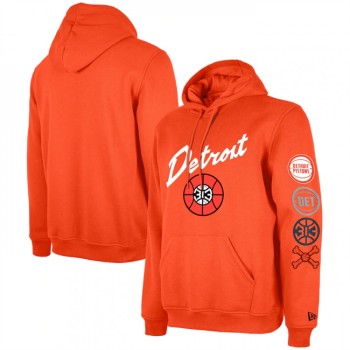 Men's Detroit Pistons Orange 2023/24 City Edition Pullover Hoodie Men's Detroit Pistons Orange 2023/24 City Edition Pullover Hoodie