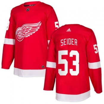 Men's Detroit Red Wings #53 Moritz Seider Red Stitched Jersey Men's Detroit Red Wings #53 Moritz Seider Red Stitched Jersey