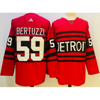 Men's Detroit Red Wings #59 Tyler Bertuzzi Red 2022/23 Reverse Retro Stitched Jersey Men's Detroit Red Wings #59 Tyler Bertuzzi Red 2022/23 Reverse Retro Stitched Jersey