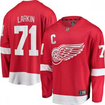 Men's Detroit Red Wings #71 Dylan Larkin Red Home Captain Premier Breakaway Stitched Jersey Men's Detroit Red Wings #71 Dylan Larkin Red Home Captain Premier Breakaway Stitched Jersey
