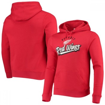 Men's Detroit Red Wings Red Script Wordmark Hoodie Men's Detroit Red Wings Red Script Wordmark Hoodie