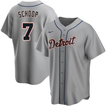 Men's Detroit Tigers #7 Jonathan Schoop Grey Cool Base Stitched Jersey Men's Detroit Tigers #7 Jonathan Schoop Grey Cool Base Stitched Jersey