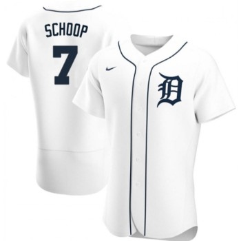 Men's Detroit Tigers #7 Jonathan Schoop White Flex Base Stitched Jersey Men's Detroit Tigers #7 Jonathan Schoop White Flex Base Stitched Jersey