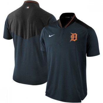 Men's Detroit Tigers Navy Authentic Collection Elite Performance Polo Men's Detroit Tigers Navy Authentic Collection Elite Performance Polo