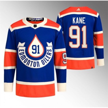 Men's Edmonton Oilers #91 Evander Kane 2023 Royal Heritage Classic Primegreen Stitched Jersey Men's Edmonton Oilers #91 Evander Kane 2023 Royal Heritage Classic Primegreen Stitched Jersey