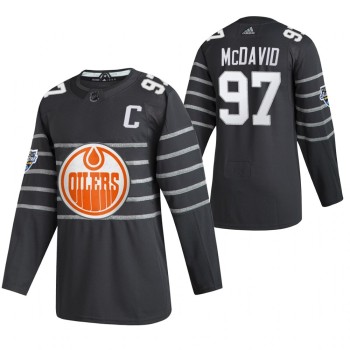 Men's Edmonton Oilers #97 Connor McDavid 2020 Grey All Star Stitched NHL Jersey Men's Edmonton Oilers #97 Connor McDavid 2020 Grey All Star Stitched NHL Jersey