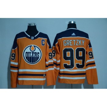 Men's Edmonton Oilers #99 Wayne Gretzky Orange Stitched NHL Jersey Men's Edmonton Oilers #99 Wayne Gretzky Orange Stitched NHL Jersey