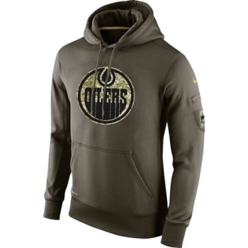 Men's Edmonton Oilers Salute To Service NHL Hoodie Men's Edmonton Oilers Salute To Service NHL Hoodie