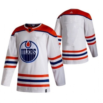 Men's Edmonton Oilers White 2020-21 Reverse Retro Stitched Jersey Men's Edmonton Oilers White 2020-21 Reverse Retro Stitched Jersey