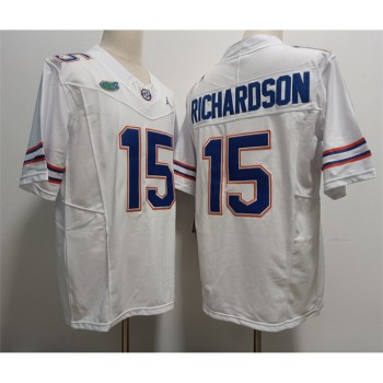 Men's Florida Gators #15 Anthony Richardson White Stitched Jersey Men's Florida Gators #15 Anthony Richardson White Stitched Jersey