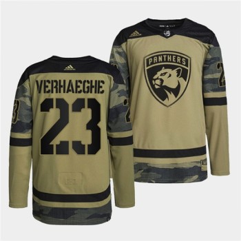Men's Florida Panthers #23 Carter Verhaeghe 2022 Camo Military Appreciation Night Stitched Jersey Men's Florida Panthers #23 Carter Verhaeghe 2022 Camo Military Appreciation Night Stitched Jersey
