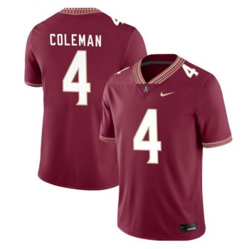 Men's Florida State Seminoles #4 Keon Coleman Garnet Stitched Football Jersey Men's Florida State Seminoles #4 Keon Coleman Garnet Stitched Football Jersey