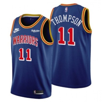 Men's Golden State Warriors #11 Klay Thompson 75th Anniversary Blue Stitched Basketball Jersey Men's Golden State Warriors #11 Klay Thompson 75th Anniversary Blue Stitched Basketball Jersey