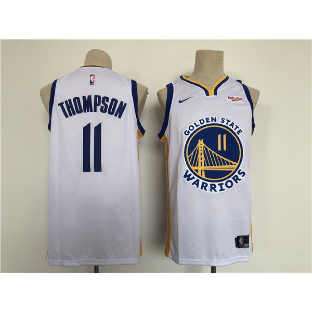 Men's Golden State Warriors #11 Klay Thompson White Stitched Basletball Jersey