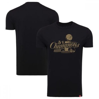 Men's Golden State Warriors 2022 2022 Black Finals Champions Metallic Official Logo Comfy Tri-Blend T-Shirt Men's Golden State Warriors 2022 2022 Black Finals Champions Metallic Official Logo Comfy Tri-Blend T-Shirt