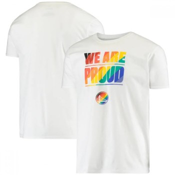 Men's Golden State Warriors 2022 White We Are Proud T-Shirt Men's Golden State Warriors 2022 White We Are Proud T-Shirt